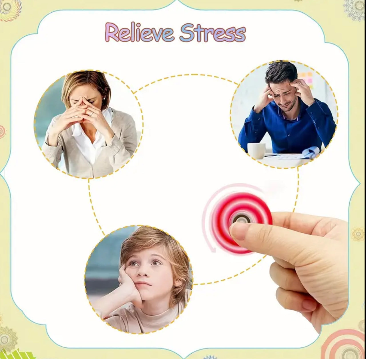 Mini Fidget Spinners Sensory Toys Adults / Children - Parties/Stress Reliever