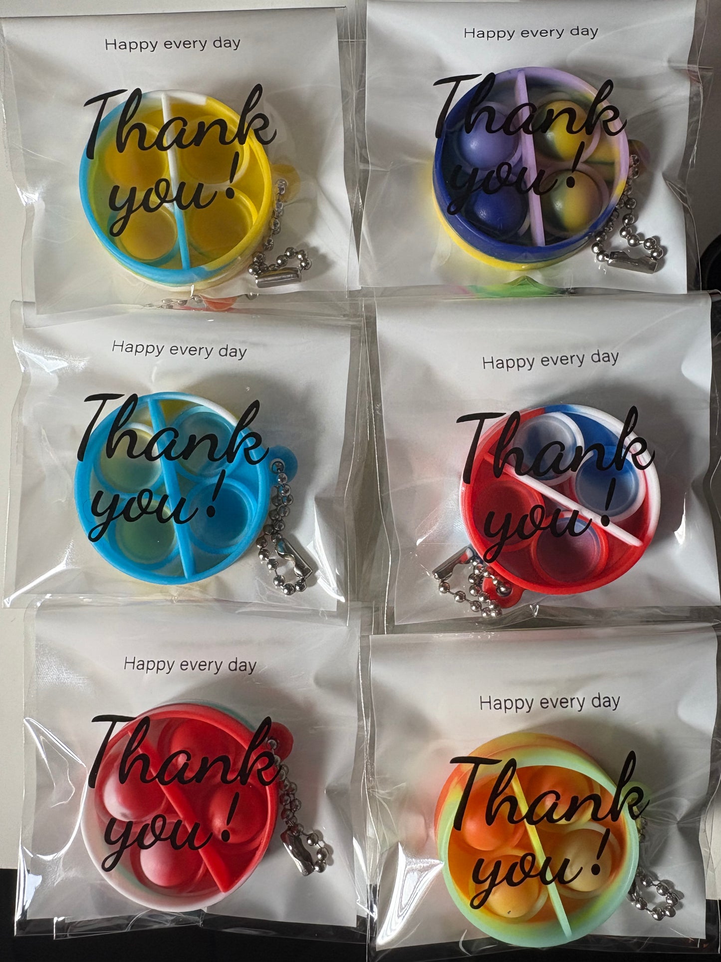 Mini Pop Fidget Keychains